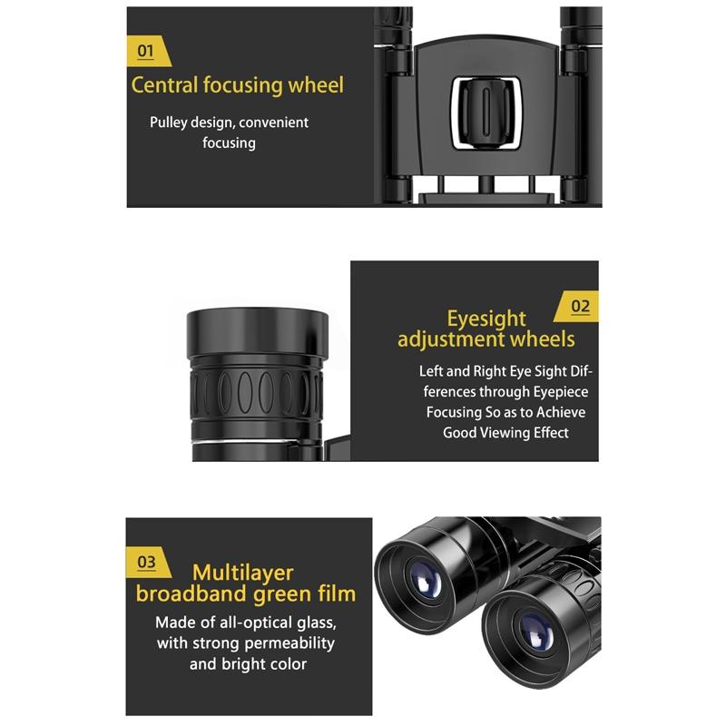 Foldable Hunting Binoculars for Outdoor Adventures - 3000 X 22 Standard