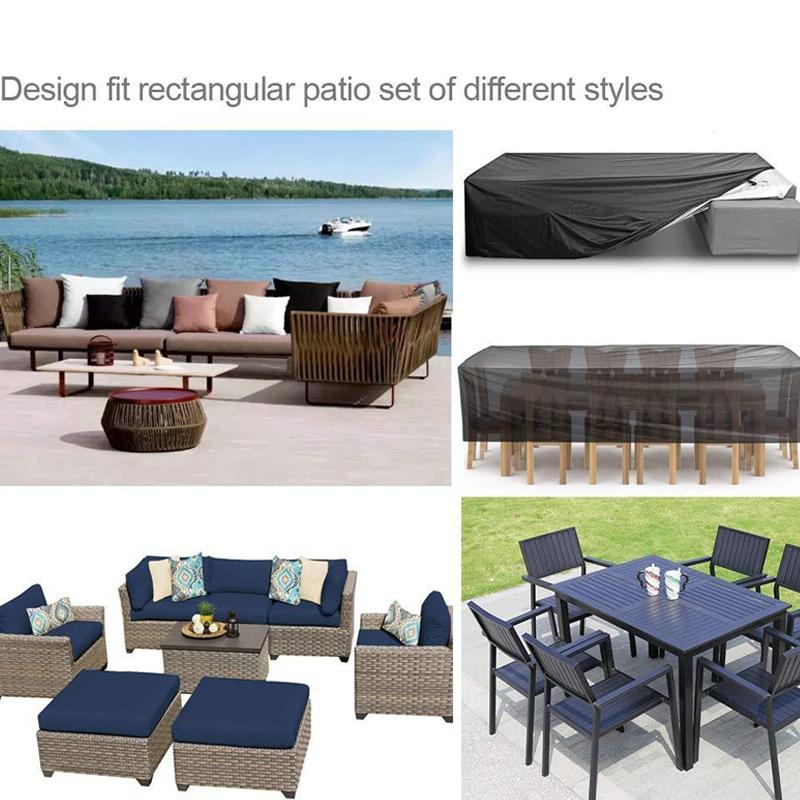 Waterproof Outdoor Furniture Cover for Garden Table and Chairs - 255x255x80cm