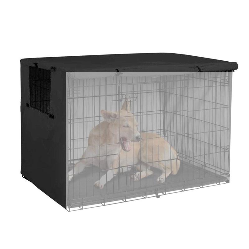 Outdoor Pet Cage Cover - Oxford Cloth Dustproof Rainproof Sunscreen - 63.5x48x50cm - Beige
