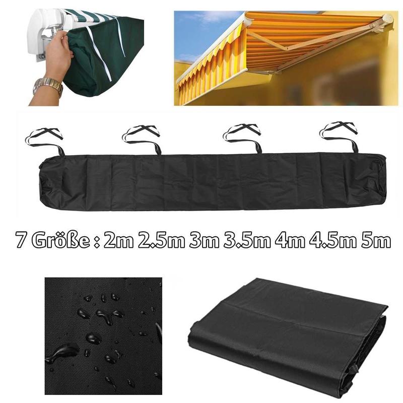 Waterproof Retractable Canopy for Outdoor Patio - 5m Size - Grey