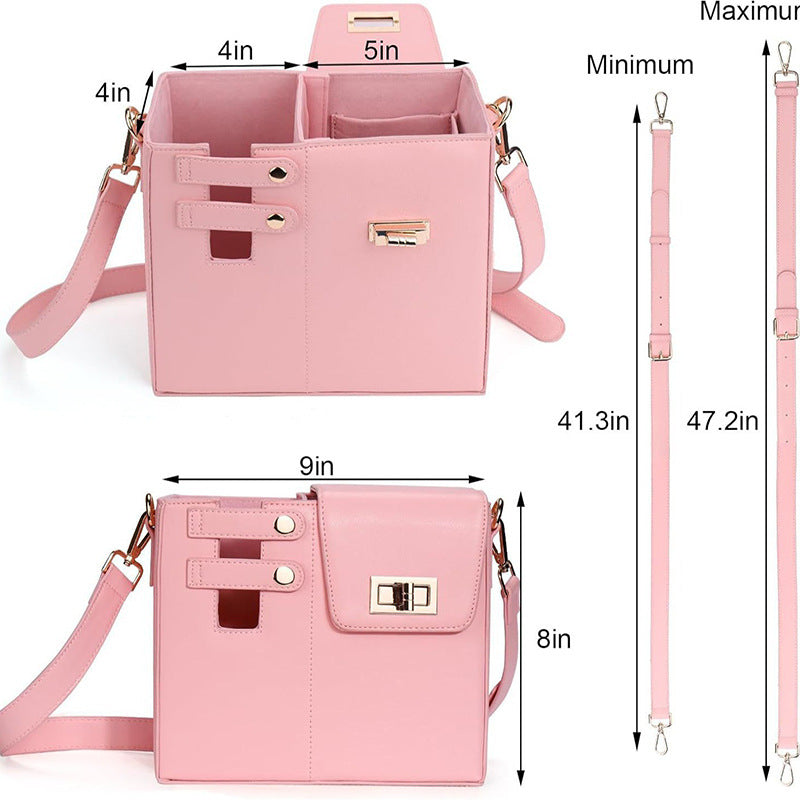 Black Portable Insulated Water Bottle Carrier Bag with Adjustable Shoulder Strap - Crossbody Drink Holder for Outdoor Activities