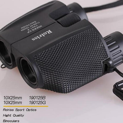 Portable Waterproof Binocular for Outdoor Sports - 10x25 High Power Telescope