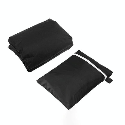 Waterproof Outdoor Bench Cover - Fits 2 Seats - 134x66x89cm - Black / Silver