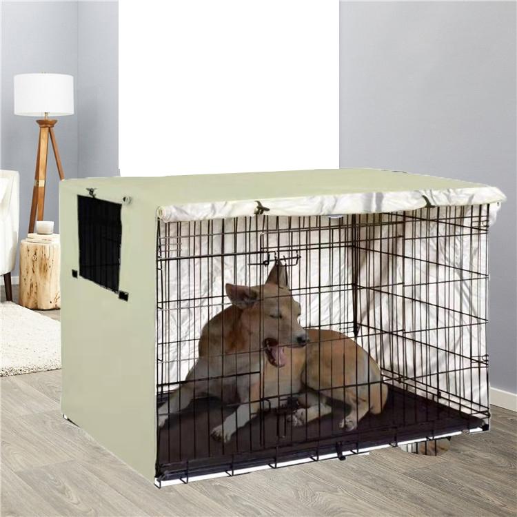 Outdoor Pet Cage Cover - Oxford Cloth Dustproof Rainproof Sunscreen - 94x61x63.5cm - Grey