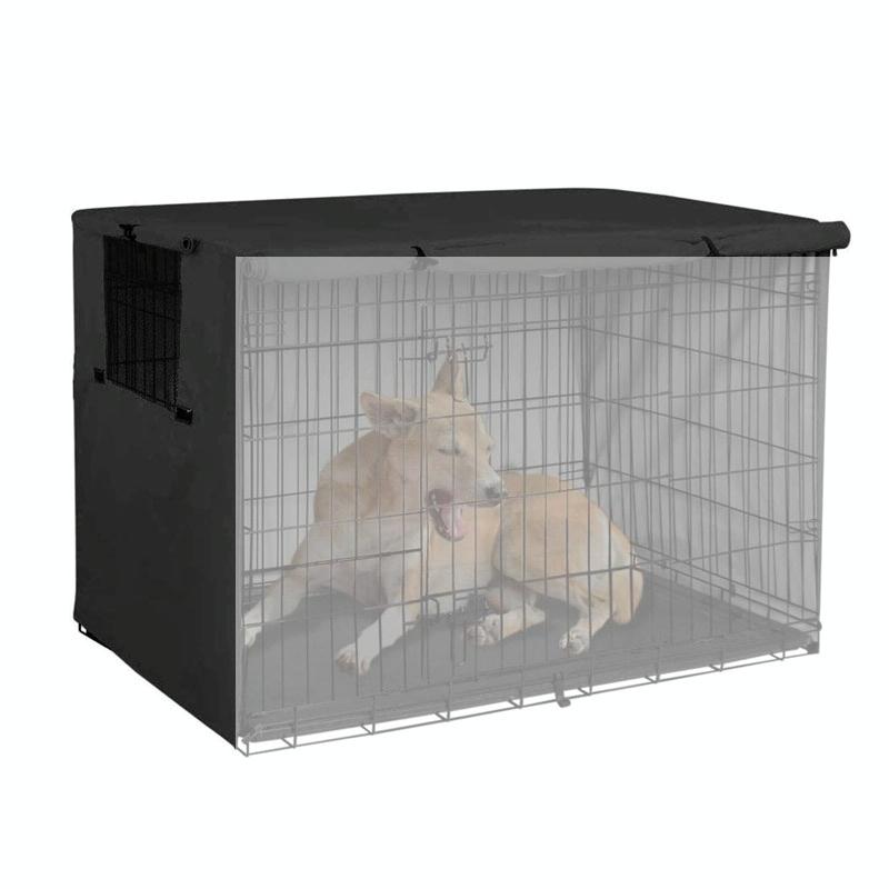 Outdoor Pet Cage Cover - Oxford Cloth Dustproof Rainproof Sunscreen - 124.5x79x84cm - Grey