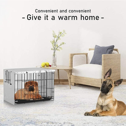 Outdoor Pet Cage Cover - Oxford Cloth Dustproof Rainproof Sunscreen - 124.5x79x84cm - Grey