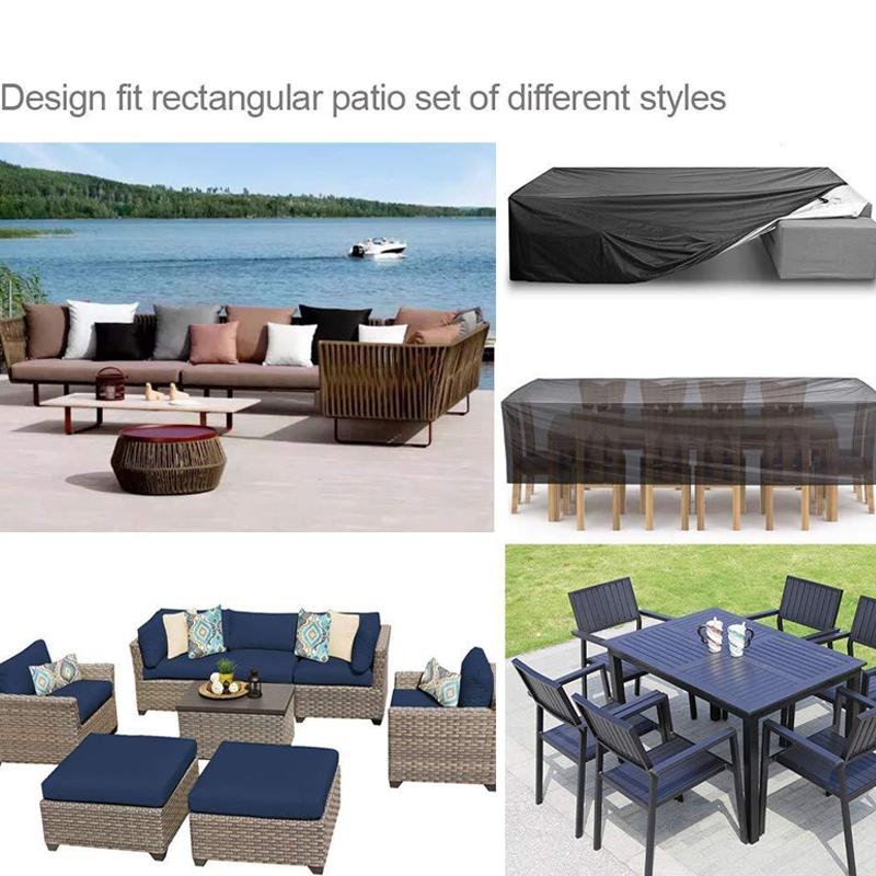 Waterproof Outdoor Furniture Cover for Table and Chairs - 130x130x75cm