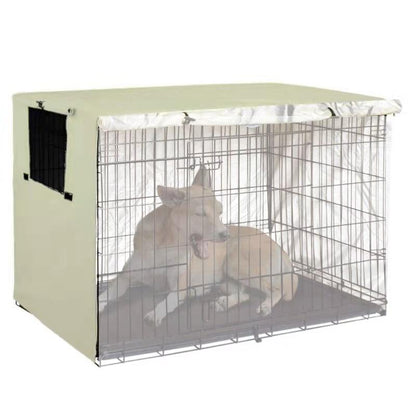 Outdoor Pet Cage Cover - Oxford Cloth Dustproof Rainproof Sunscreen - 94x61x63.5cm - Black