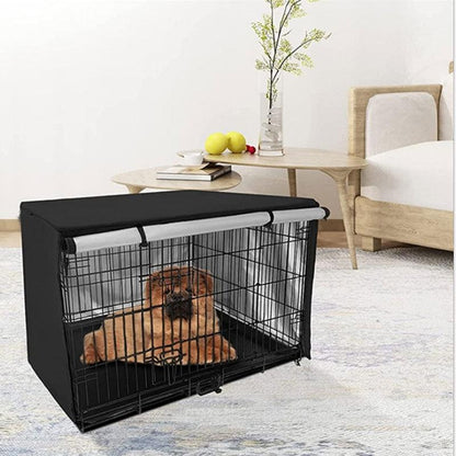 Outdoor Pet Cage Cover - Oxford Cloth Dustproof Rainproof Sunscreen - 94x61x63.5cm - Beige