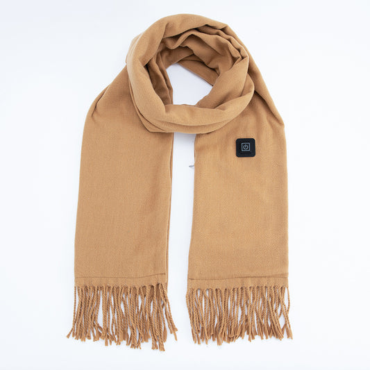 Camel Heated Scarf - Electric Warming Scarf, Winter Outdoor Essential (Without power bank)