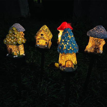 Style 1 Brown And Green Solar Resin Garden Stake Light - Outdoor Landscape Light for Yard and Patio Decor