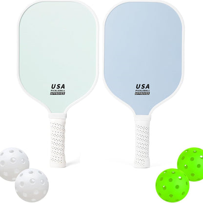 Pink Fiberglass Pickleball Paddle - Lightweight 215g with Anti-Slip TPU Grip for Outdoor Sports