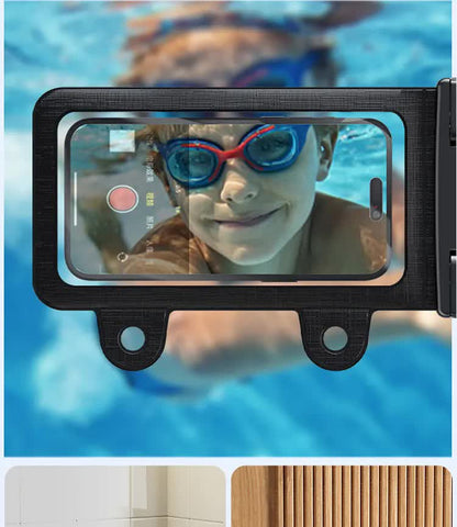 Black 2-Pack Universal IPX8 Waterproof Phone Pouch with Lanyard - Touch Sensitive Case for Swimming & Outdoor Sports