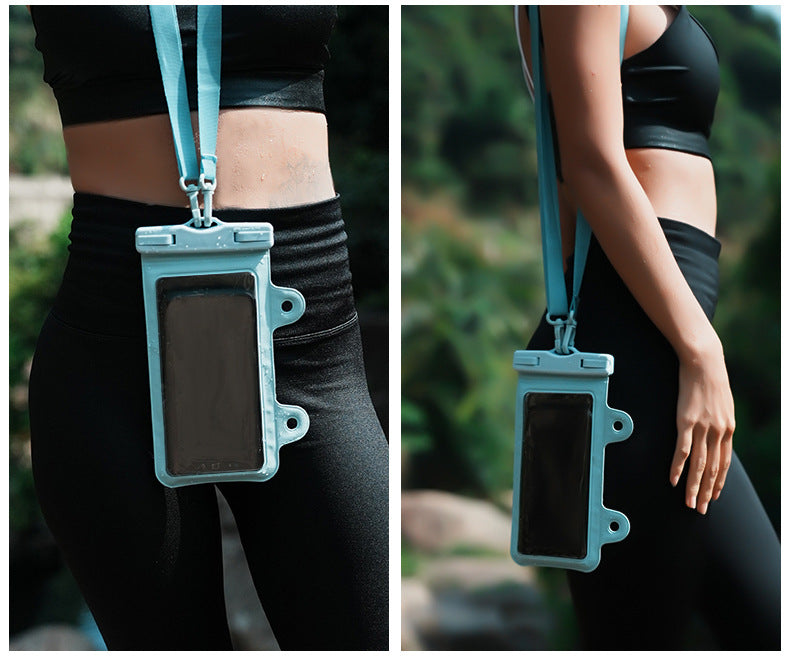 Black 2-Pack Universal IPX8 Waterproof Phone Pouch with Lanyard - Touch Sensitive Case for Swimming & Outdoor Sports