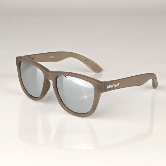 NAFEIB Polarized Sports Sunglasses - Lightweight TR90 Frame, UV400 Protection for Riding & Outdoor Activities(Transparent gray)