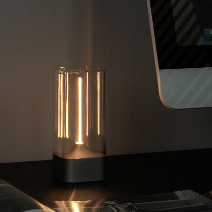 Magnetic Levitating Night Light with Flexible LED - USB-C Rechargeable, Stepless Dimming & Outdoor Hook(white)